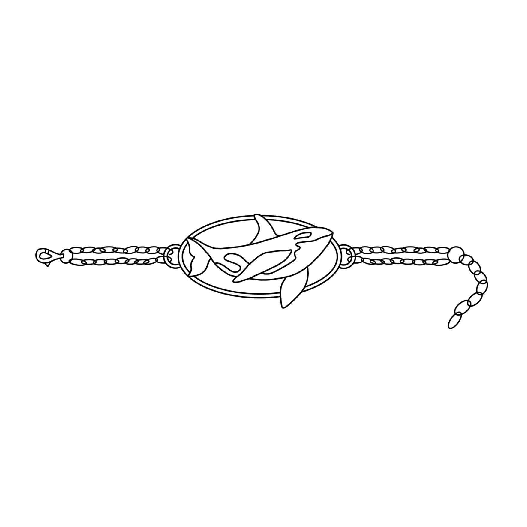 KRUPKOWSKA.COM Orka <strong>bransoletka</strong> REZERWACJA 1 Orka - srebrna bransoletka z kolekcji Sekrety Morza